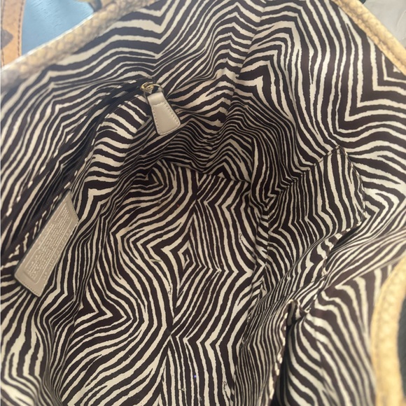 Stylish Coach Snake Skin Woven Handbag - Picture 7 of 8